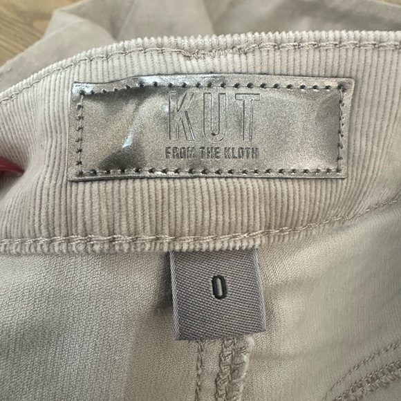 Kut from the Kloth Beige High Rise Straight Leg Corduroy Pants - Picture 7 of 9